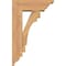 Ekena Millwork Merced Traditional Smooth Bracket w/ Offset Brace, Western Red Cedar, 5 1/2"W x 14"D x 22"H BKT0604X14X22MRC01SWR - alternate 4